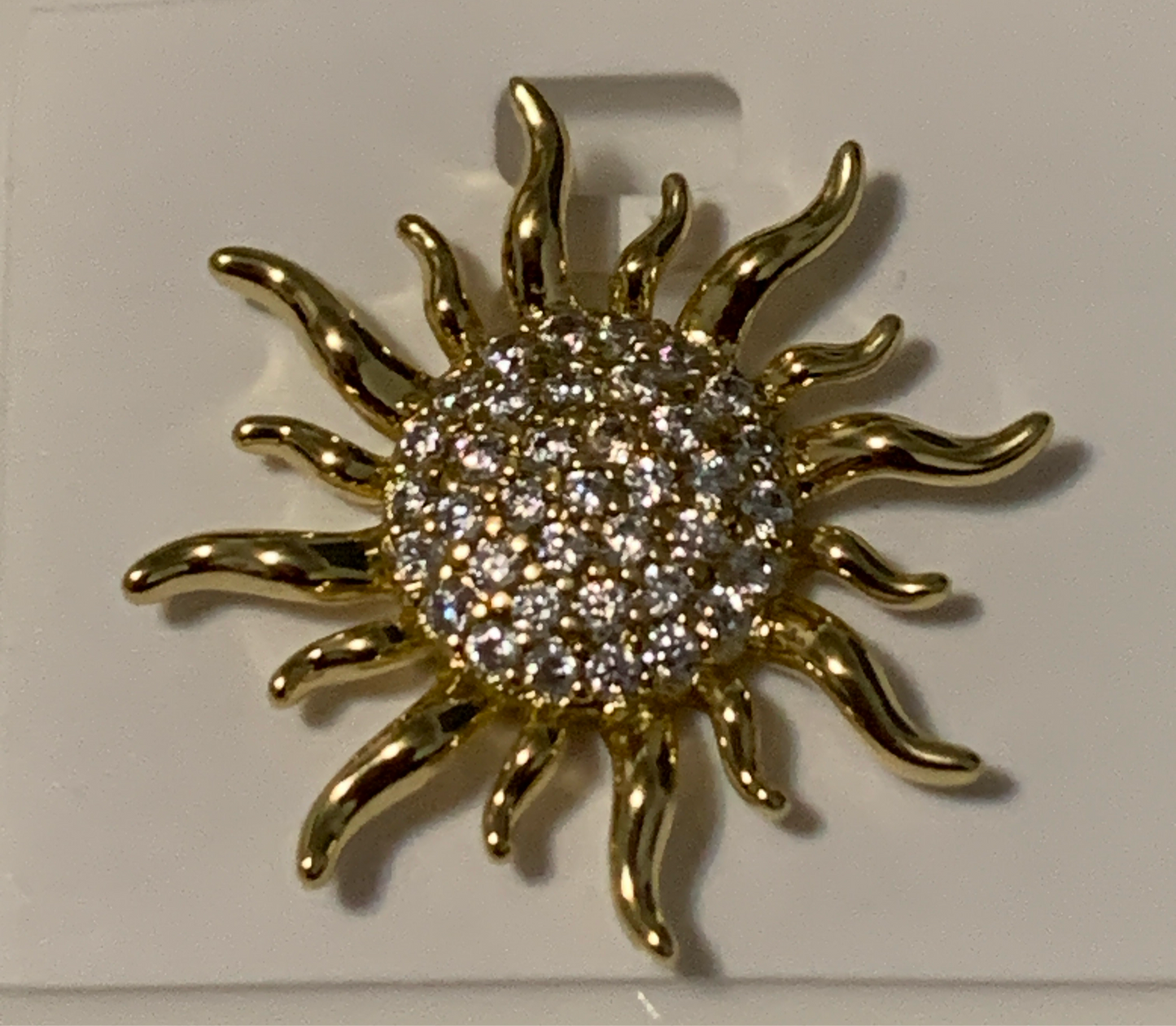 Sun Gold Plated Pendent with  Swarovski Crystals