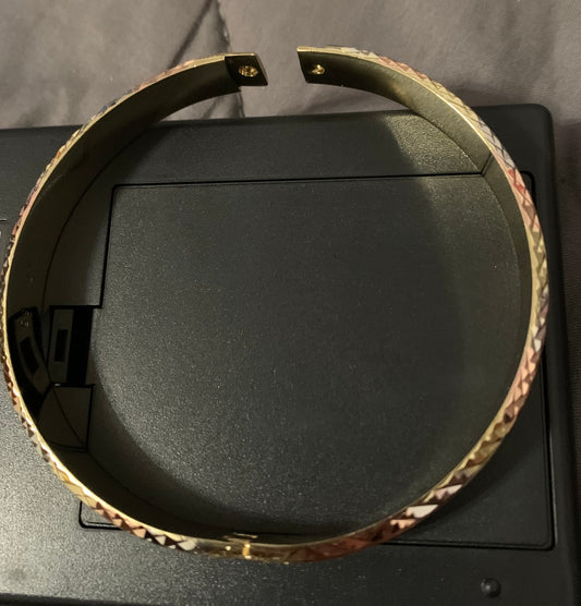 Three Tone Gold Plated Bangle