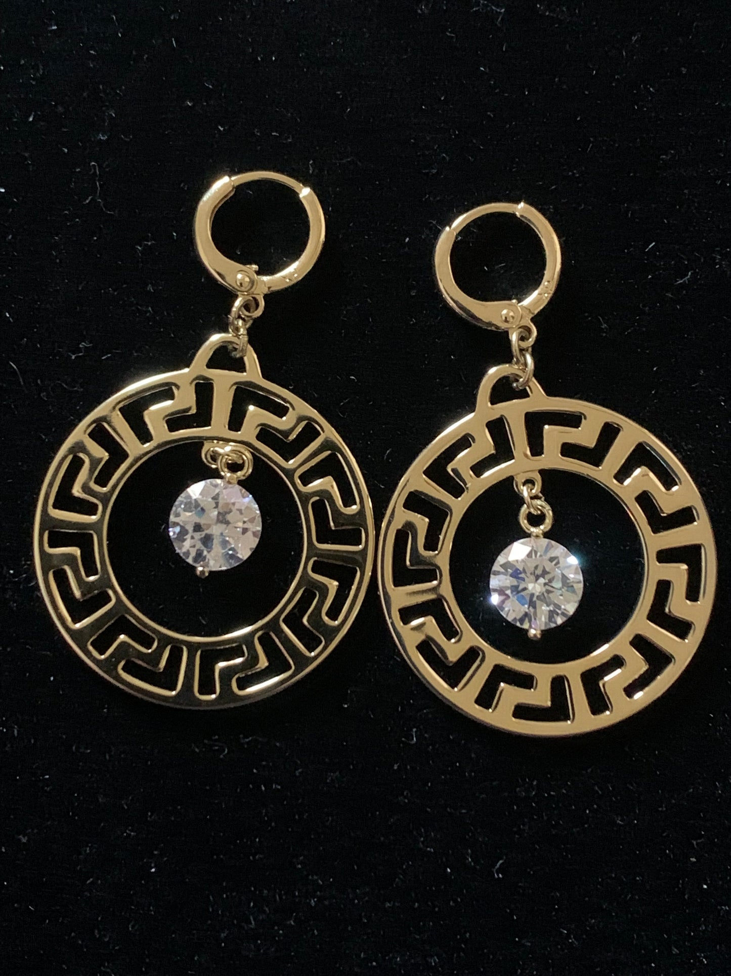 Earrings Hanging Gold Plated 14k