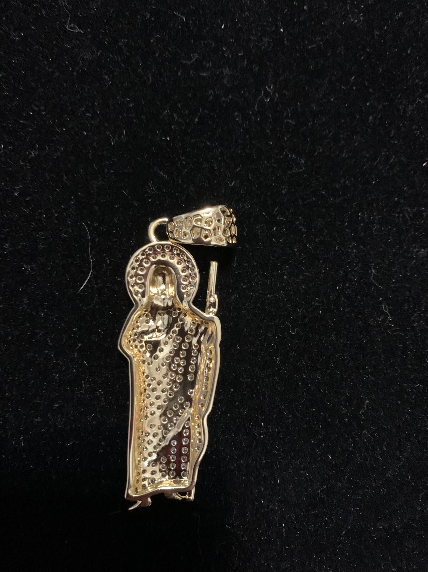 San Judas Gold Plated with Crystal Beads