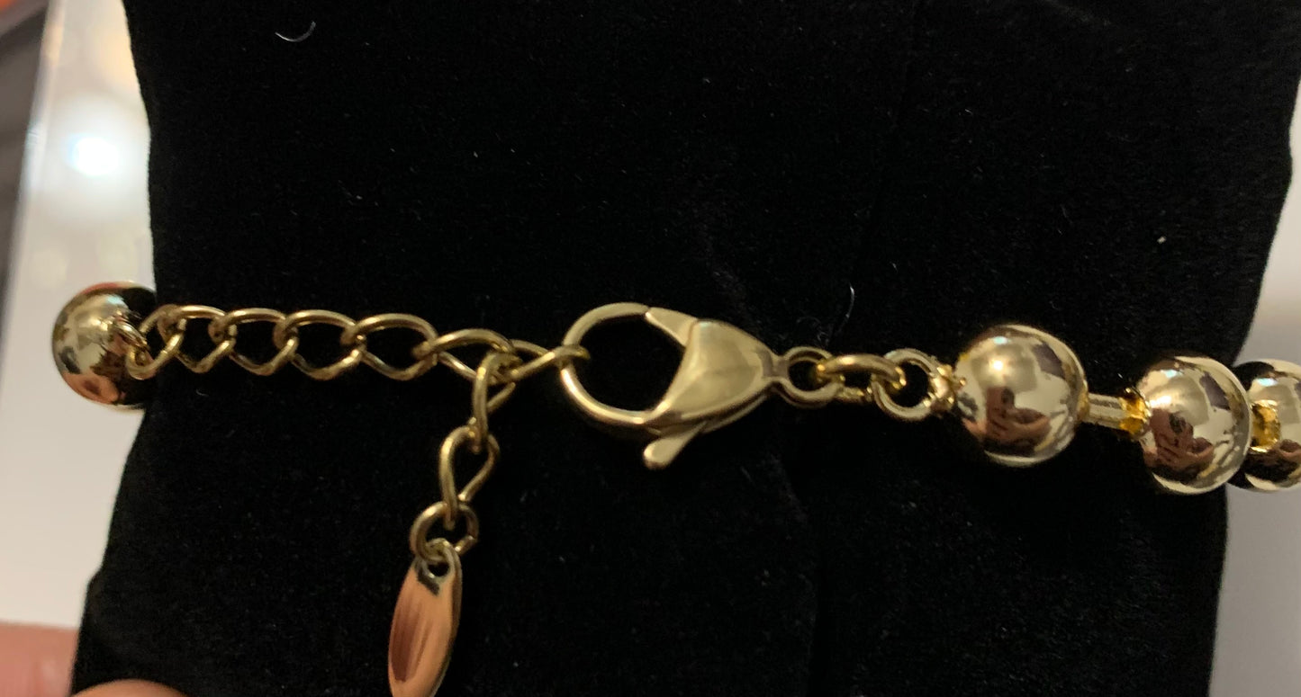 Bracelet 7” Gold Plated 14k Circle Link